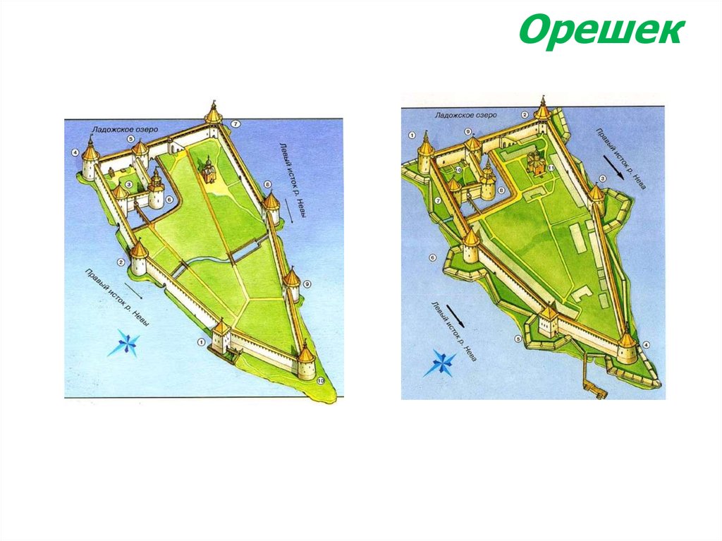 План крепости орешек
