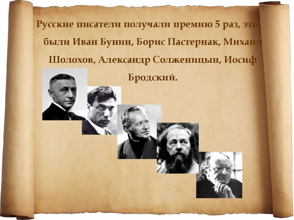 Что получают писатели. Пастернак, Бродский, Солженицын. Русские Писатели получившие Нобелевскую премию по литературе. Автор получила.