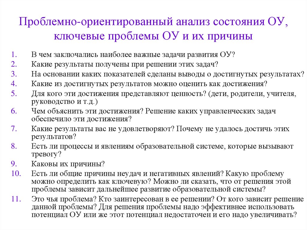 Проблемно ориентированный подход в контексте образовательных стратегий