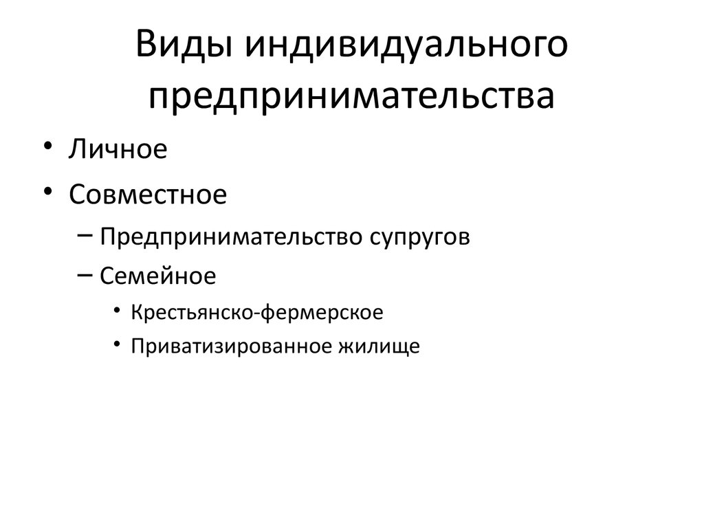 Виды индивидуальной. Виды индивидуального предпринимательства. Формы индивидуального предпринимательства. Индивидуальный предприниматель вилы. Виды индивид предпринимательство.