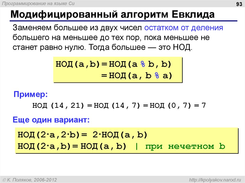 Алгоритм евклида проект