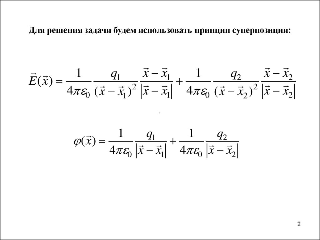 Точечный заряд 10 6. Задачи на суперпозицию. Принцип суперпозиции решение задач. Задачи по принципу суперпозиции. Алгоритм решения задач на принцип суперпозиции.