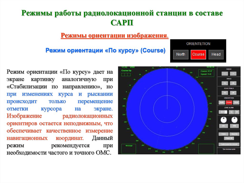 Виды ориентации изображения рлс