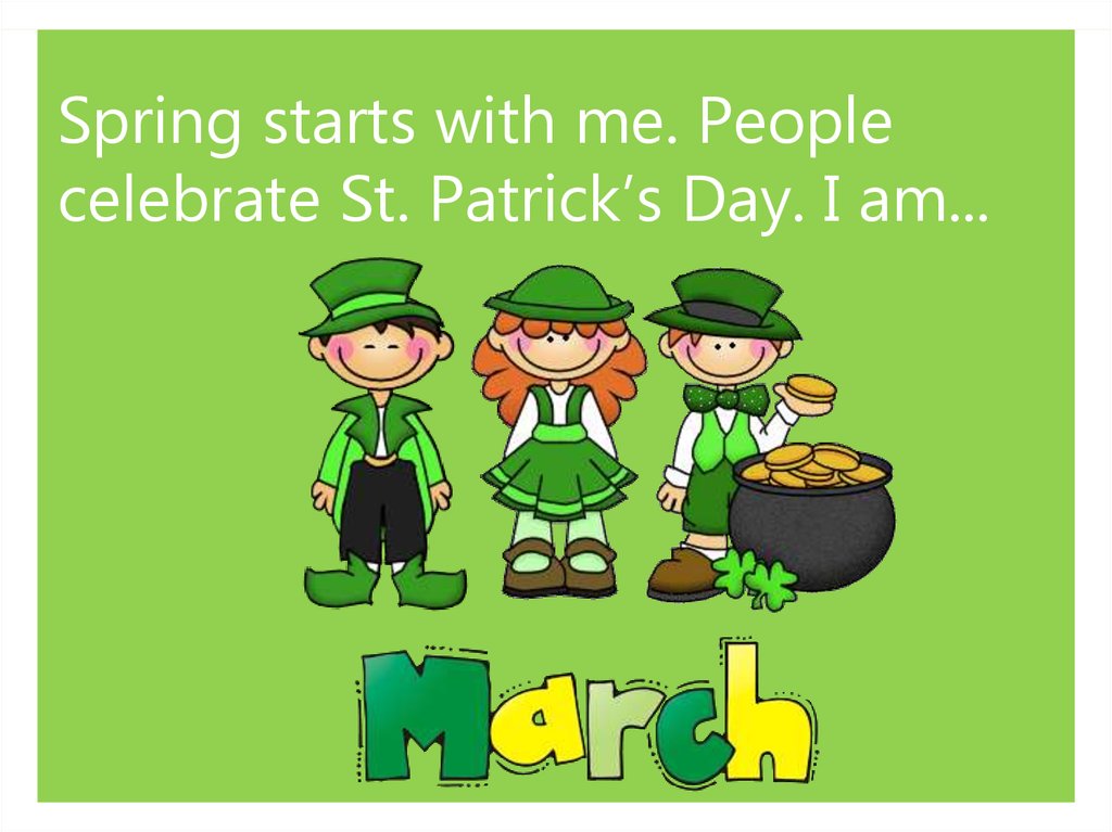 Spring starter. With the start of Spring. St Patricks Day English interactive book. Illustration for Mob Entertainment in Celebration for St Patricks Day!.