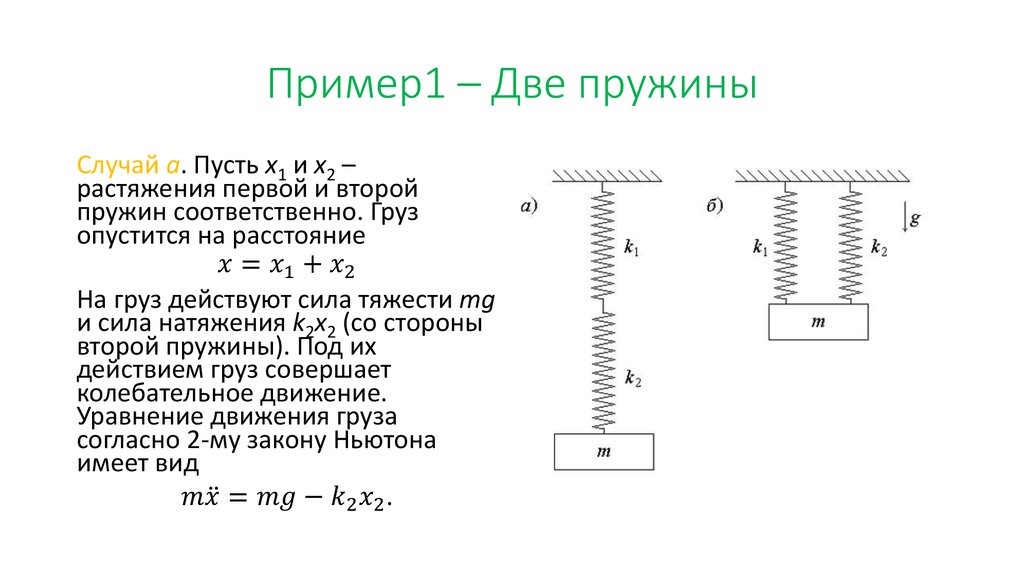 Пример1 – Две пружины