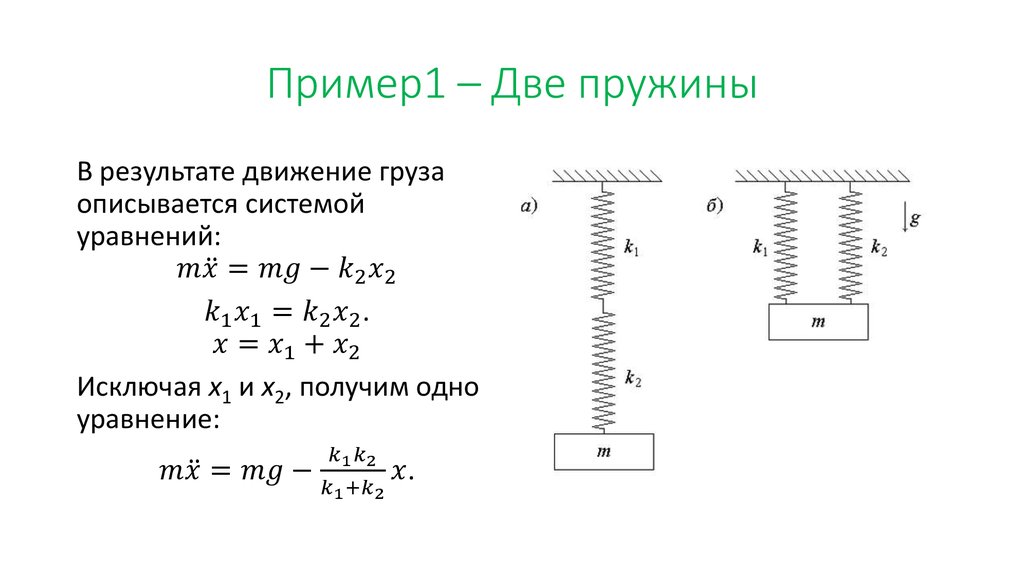 Пример1 – Две пружины