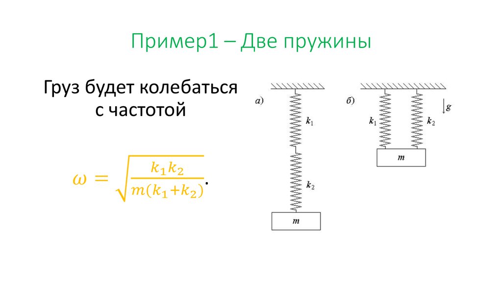 Пример1 – Две пружины