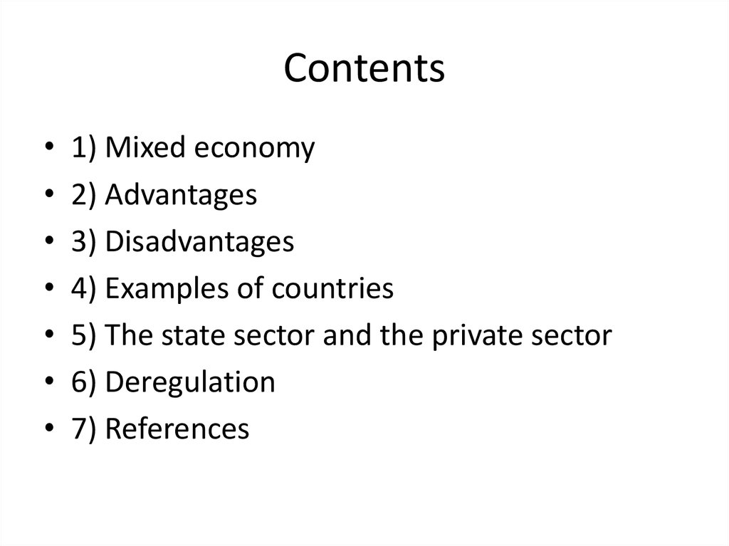 The mixed economy online presentation