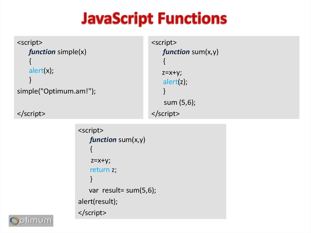 Javascript функции