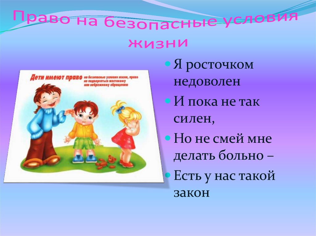 4 условия жизни