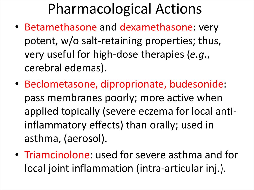 Pharmacological Actions