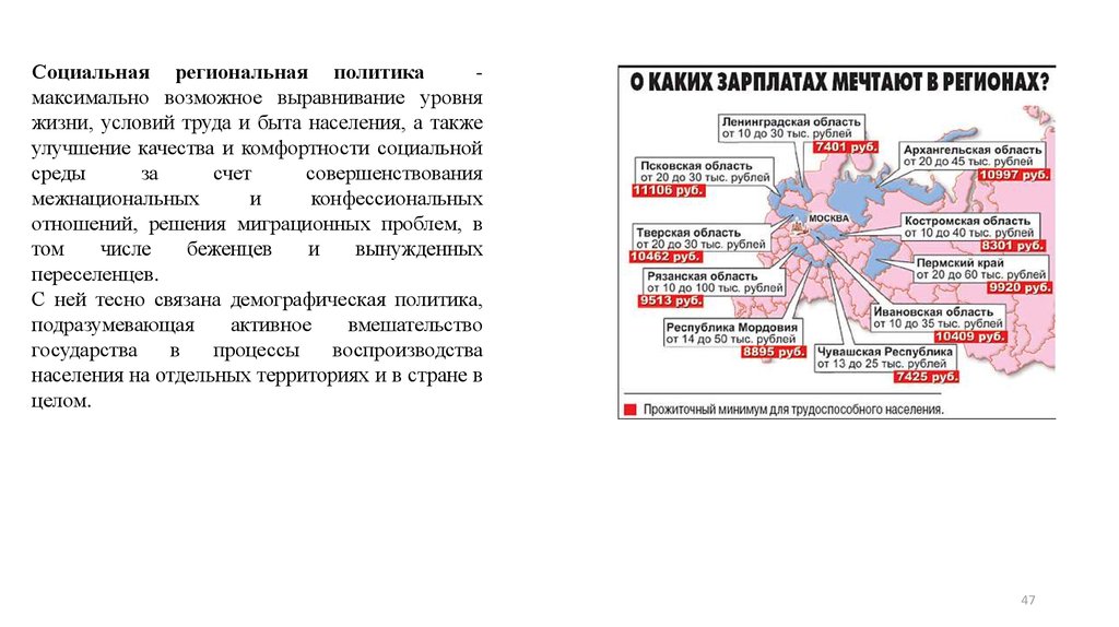 Региональная политика уровни