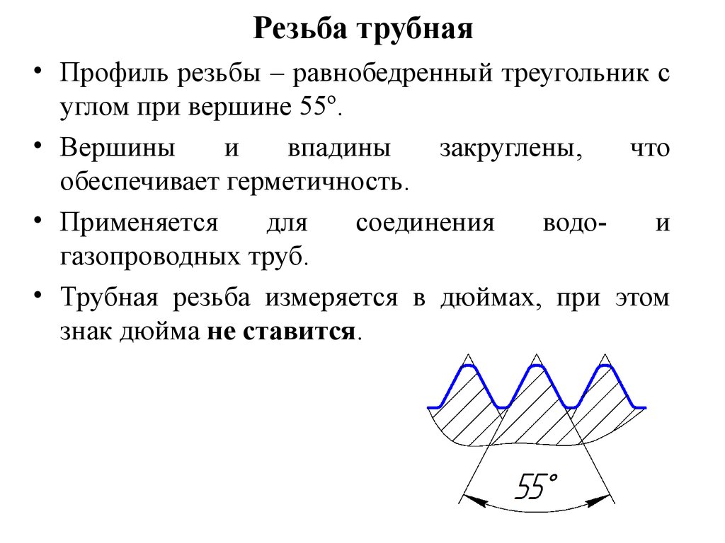 Трубная резьба 1. Трубная коническая резьбы профиль резьбы. Профиль трубной цилиндрической резьбы. Трубная цилиндрическая резьба угол профиля. Резьба Трубная коническая угол профиля.