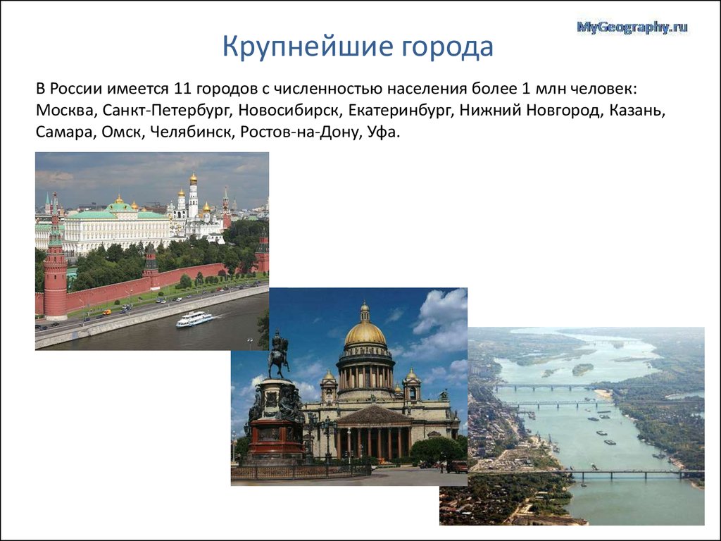 Презентация крупные города россии