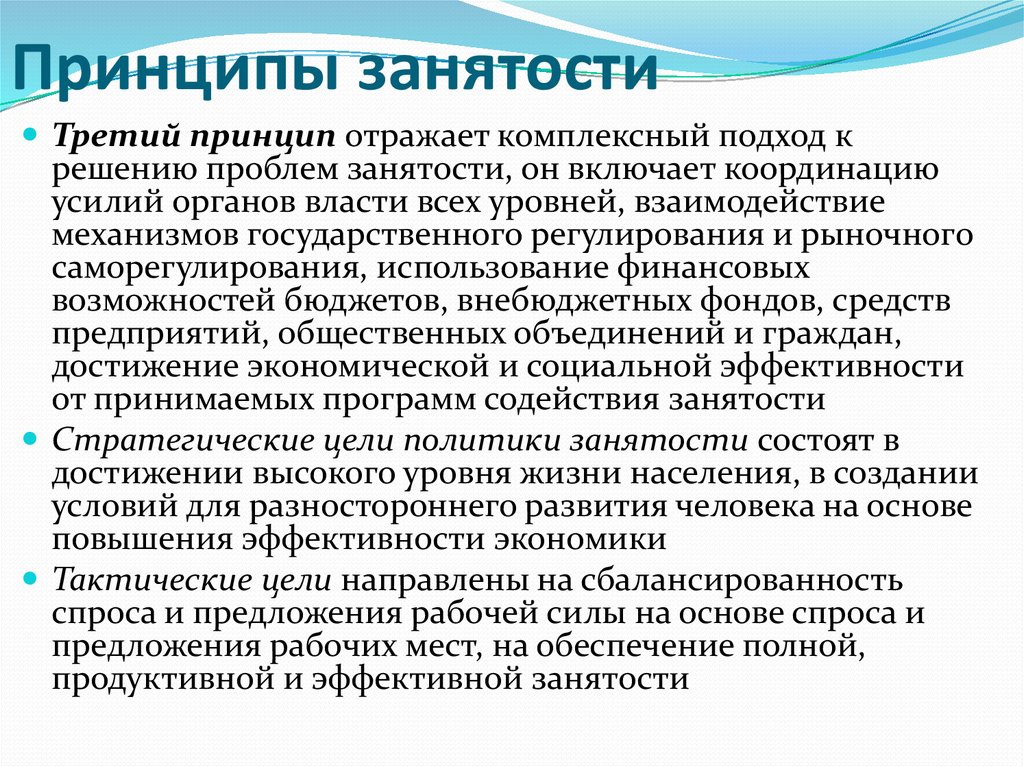 Направления занятости. Принципы занятости населения. Принципы занятости и трудоустройства. Проблема занятости населения. Основные принципы занятости.