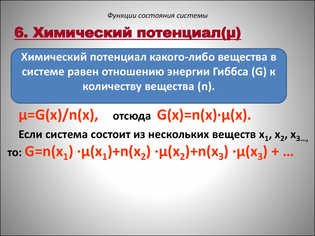 Термодинамические функции состояния