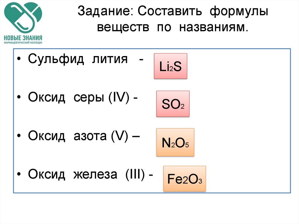 Формула лития и серы. Оксид железа 3 формула соединения. Формула вещества оксид железа 2. Формула вещества оксид серы 5. Составить формулы веществ по названию.