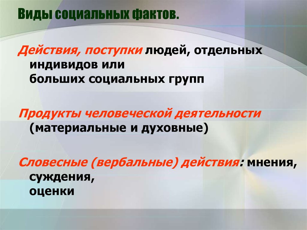 Виды социальных фактов. Социальные факты их виды. Три вида социальных фактов. Социальные факты примеры.