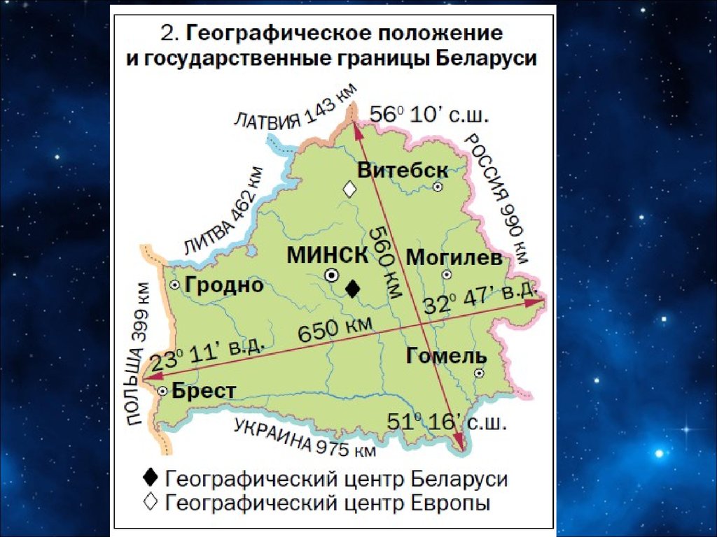 Карта европы и белоруссии