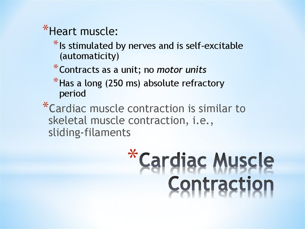 Cardiac Muscle Contraction