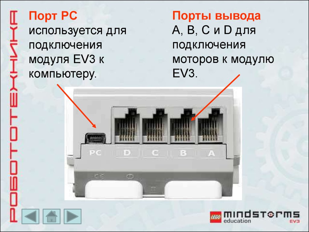 К каким портам подключаются моторы. Модуль ev3 Порты. Порты для подключения датчиков ev3. Блок Порты ev3.