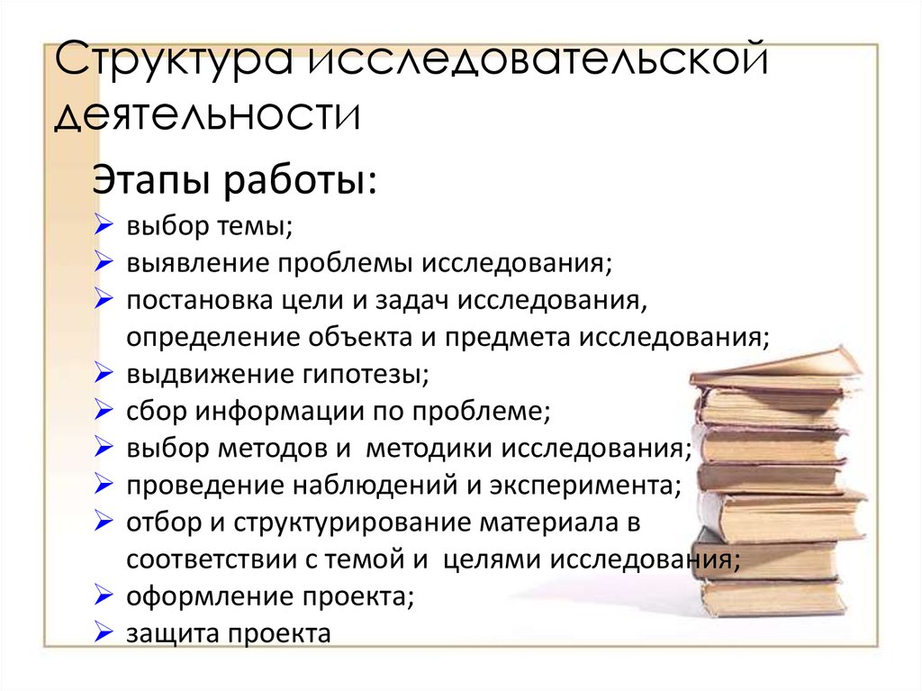 Структура исследовательской работы презентация