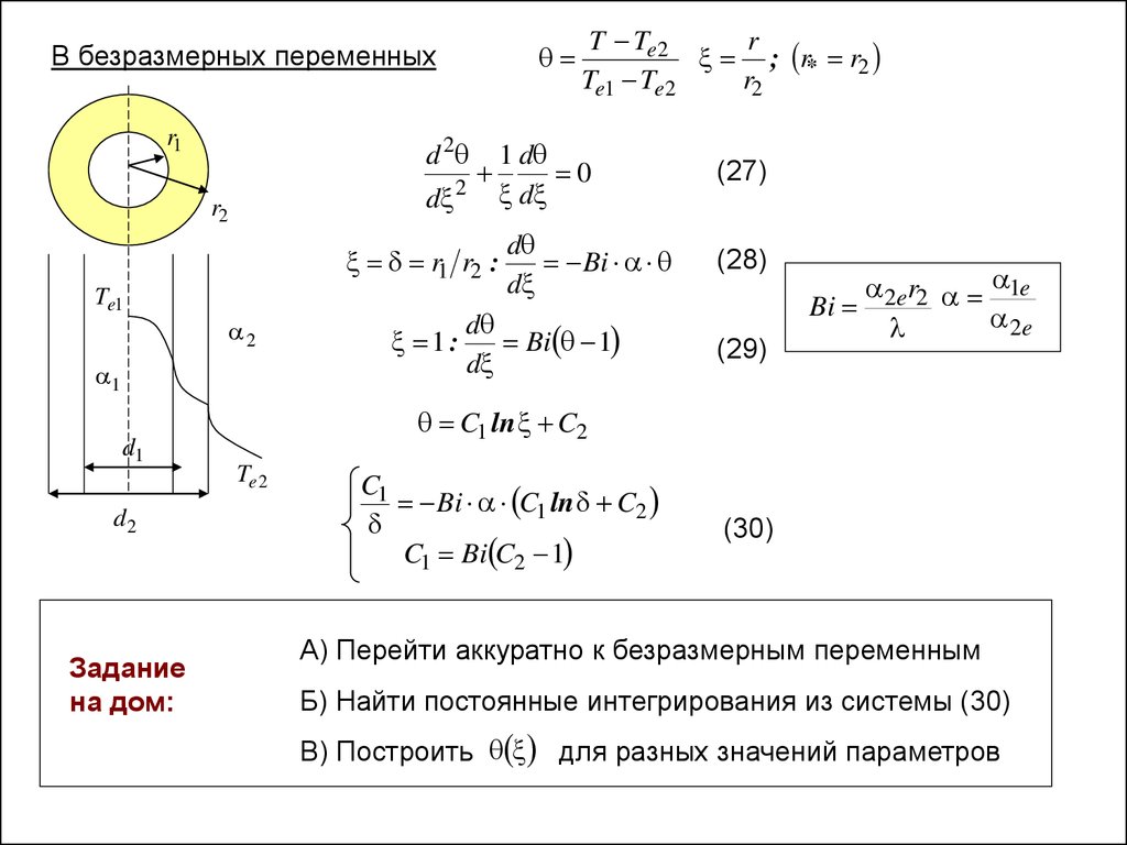 Задачи теплопроводности в различных системах координат. Декартова система  координат - презентация онлайн