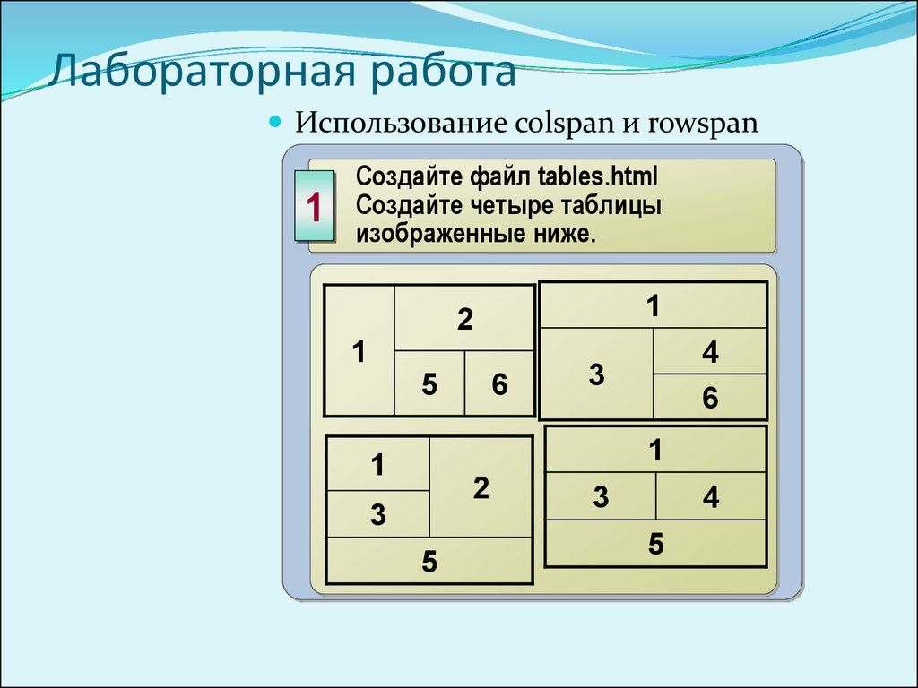 Информатика 16. Html лабораторная работа. Rowspan colspan. Лабораторная работа таблица html. Таблицы html rowspan.