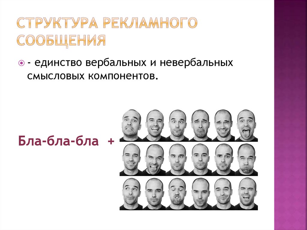 Структура рекламного сообщения