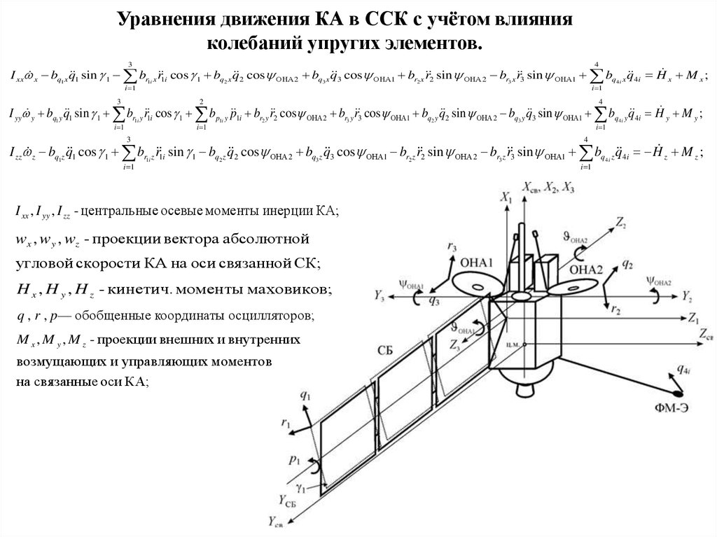 Уравнение потока. Система дифференциальных уравнений движения космического аппарата.