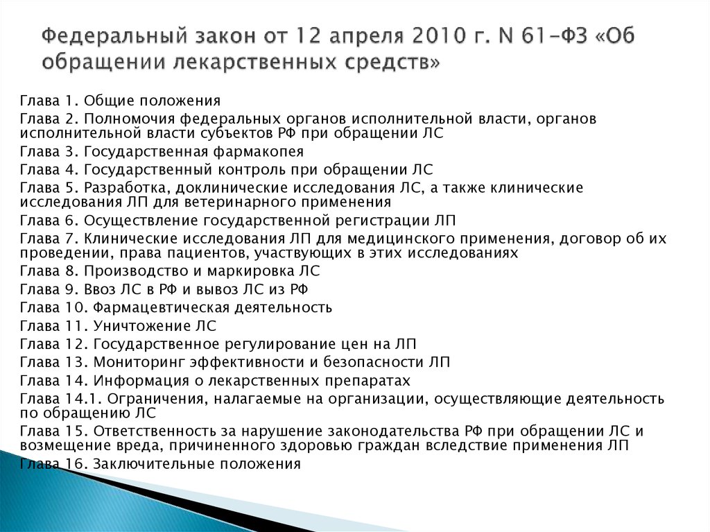 Фз об обращении лекарственных средств