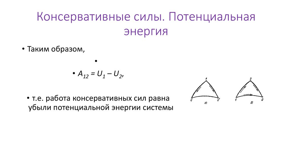 Консервативные силы. Потенциальная энергия