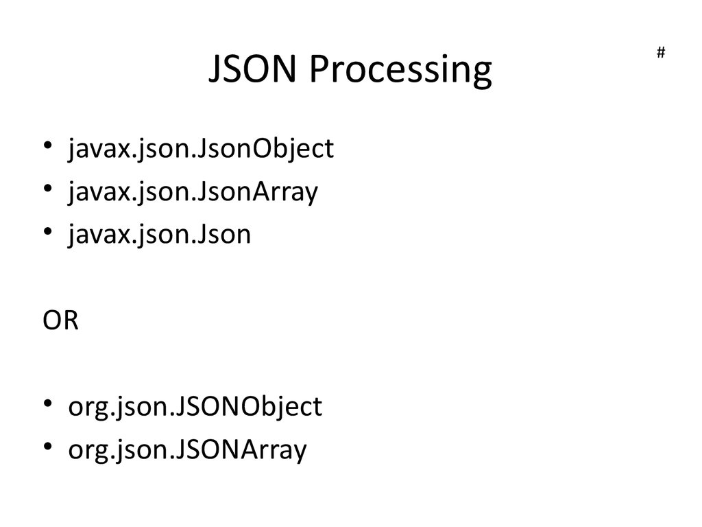 JSON Processing