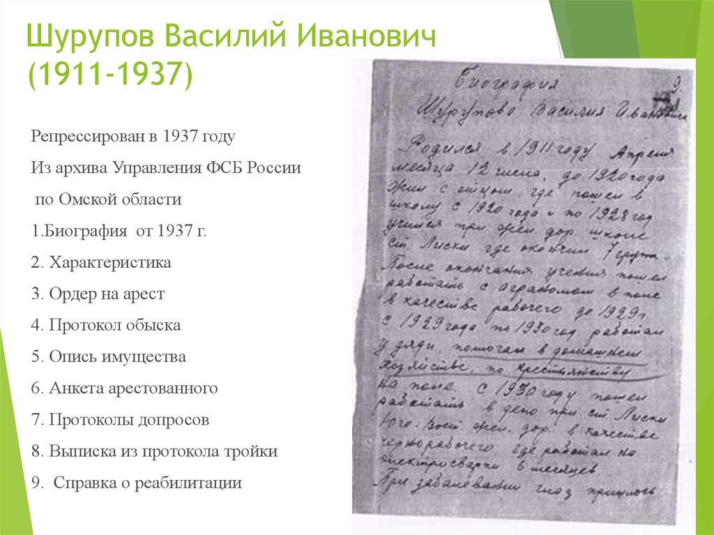 Шурупов Василий Иванович (1911-1937)
