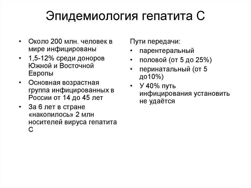 Вирусные гепатиты эпидемиология презентация