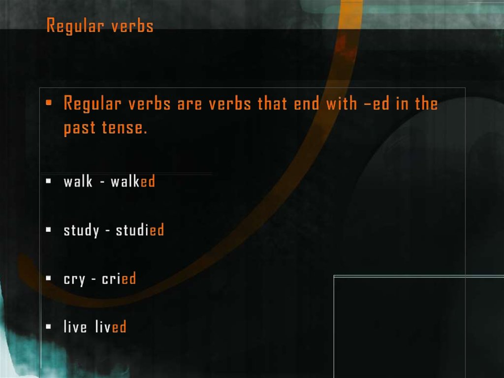 Regular verbs
