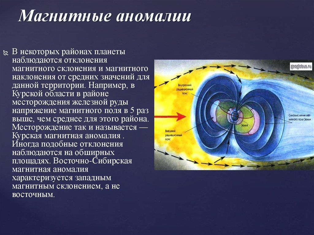 Примеры магнитных аномалий в россии