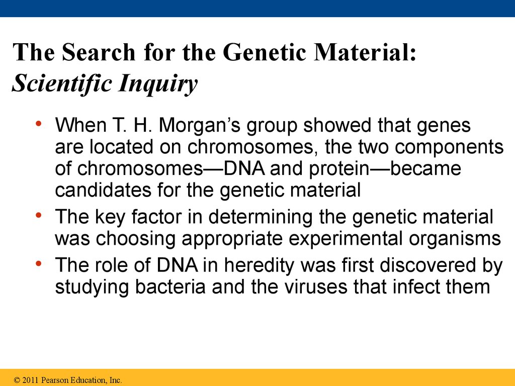 The Search for the Genetic Material: Scientific Inquiry