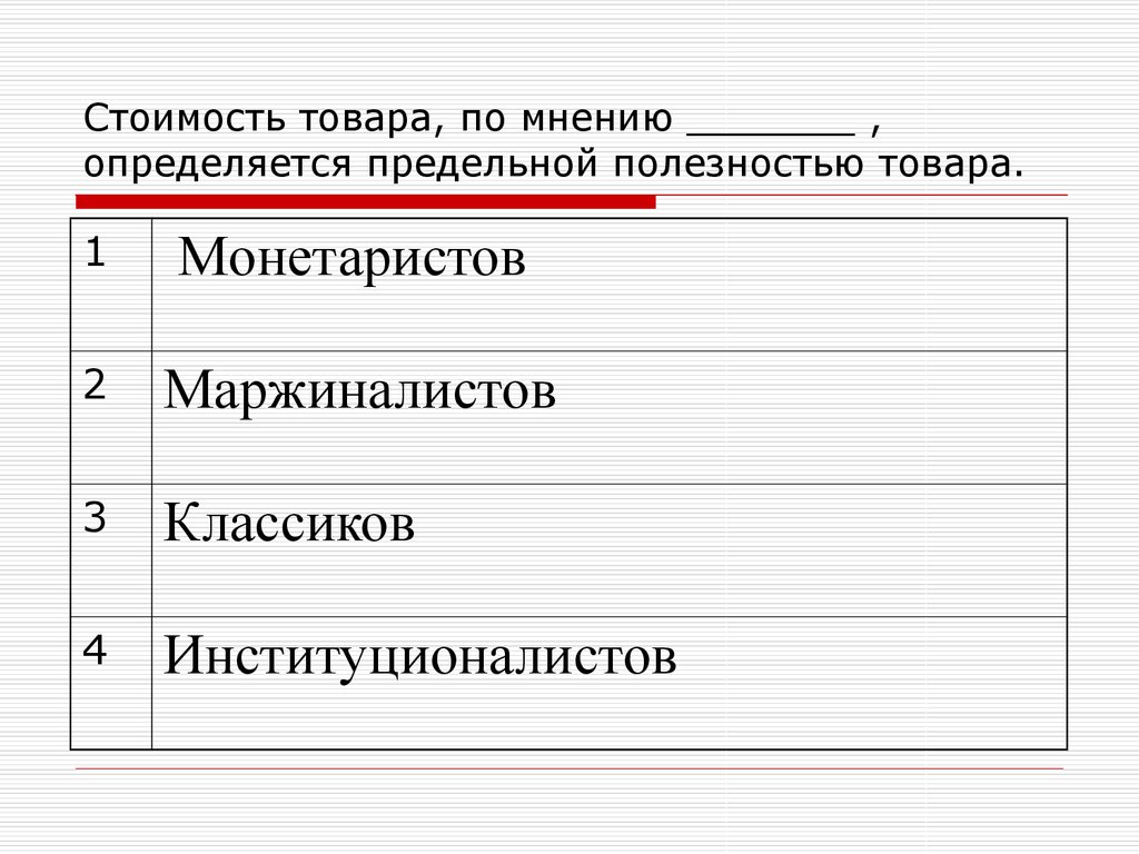 Стоявший товар. Стоимость товара определяется. Стоимость товара определяется общей полезностью. Стоимость товара ее полезностью измерял:.