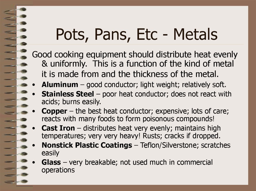 Pots, Pans, Etc - Metals