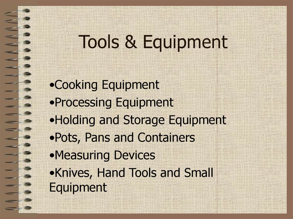 Tools & Equipment