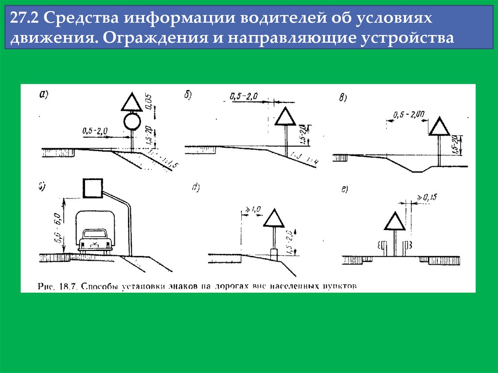 Условия движения. Направляющие устройства для указаний водителю. Ограждающие и направляющие устройства и другие технические средства. Тяжелые условия движения. Направляющие движение ограждение.