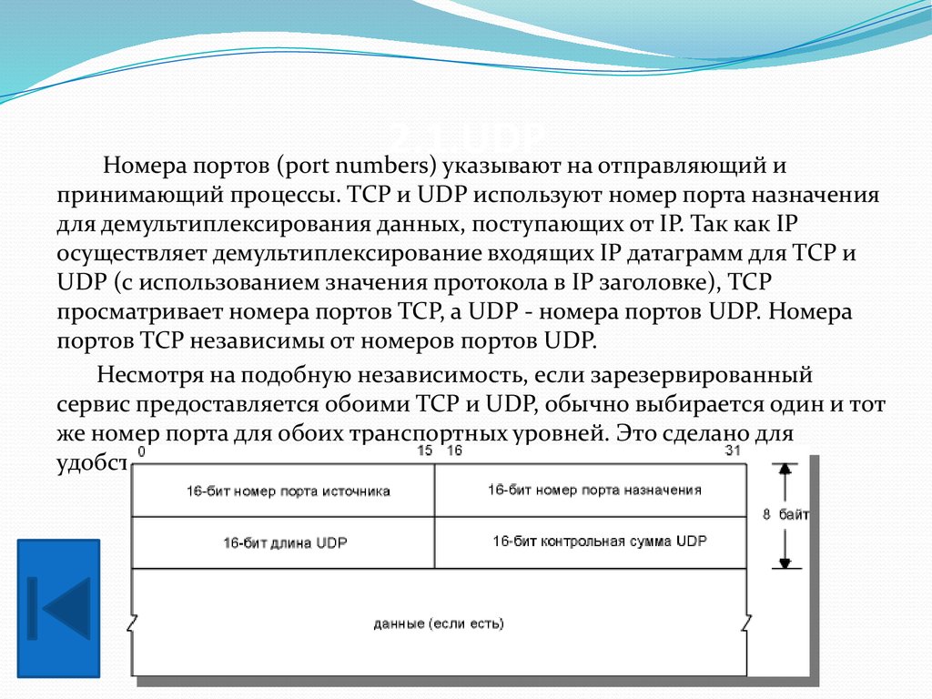 Транспортный протокол UDP - презентация онлайн