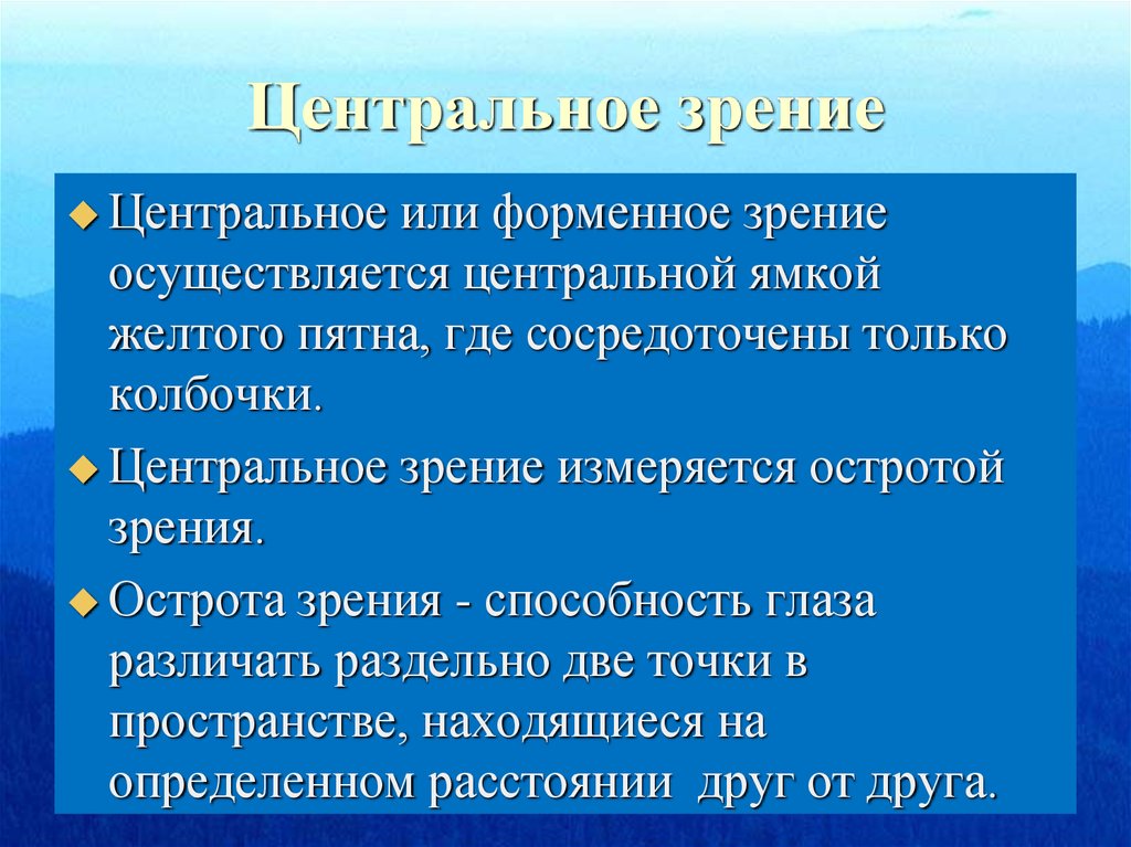 Зрительные функции