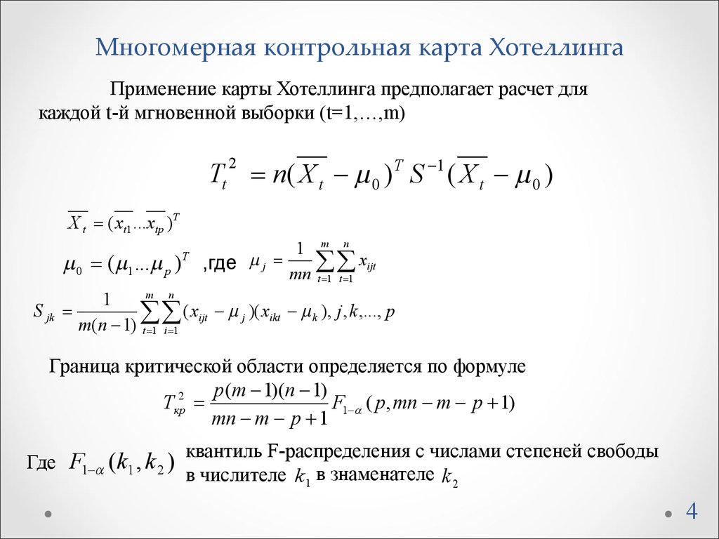 Многомерная контрольная карта хотеллинга