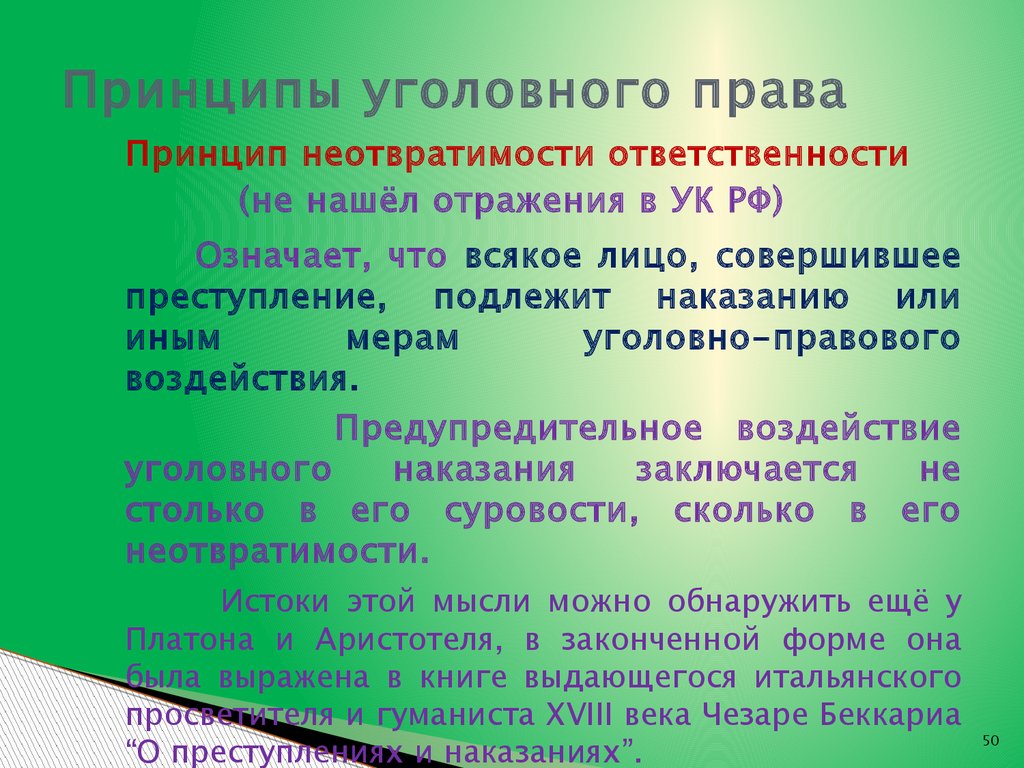 Принципы уголовного права презентация