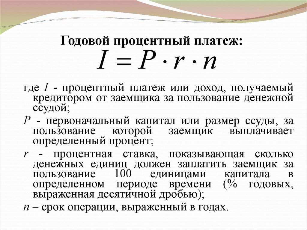 Какая годовая процентная