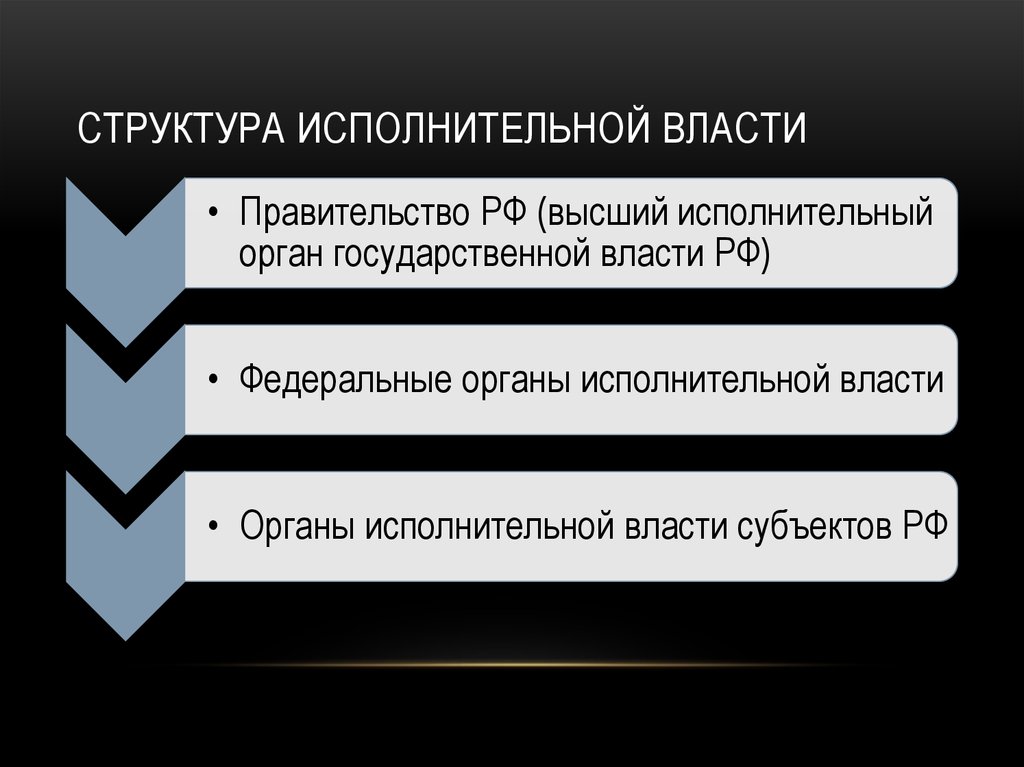 Понятие и признаки органов исполнительной власти презентация