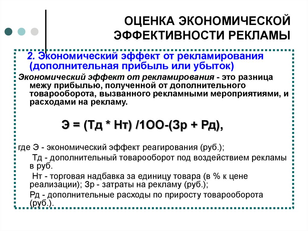 Экономическая оценка проекта