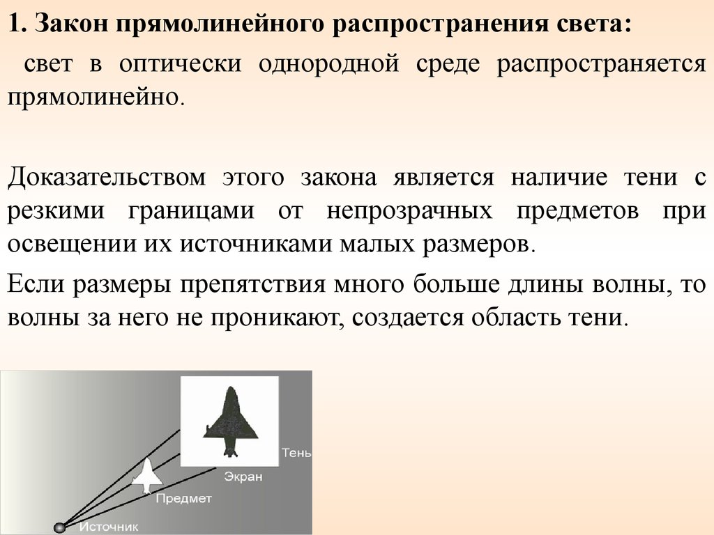 Доказано что свет. Закон прямолинейного распространения. Закон распространения света. Прямолинейное распространение света в однородной среде. Законпрямолиненого распространения света.